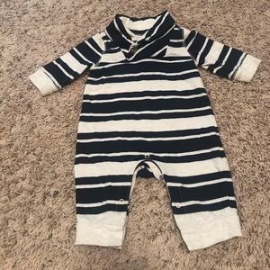 Striped One Piece with collar